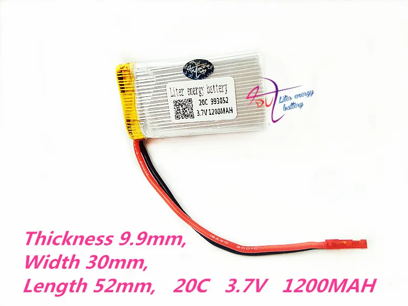 JSE-2P 993052 3.7V 1200mAh lipo battery For MJXRC T64 T04 T05 F28 F29 T56 T57 Huanqi 859B remote control aircraft
JSE-2P 993052 3.7V 1200mAh lipo battery For MJXRC T64 T04 T05 F28 F29 T56 T57 Huanqi 859B remote control aircraft