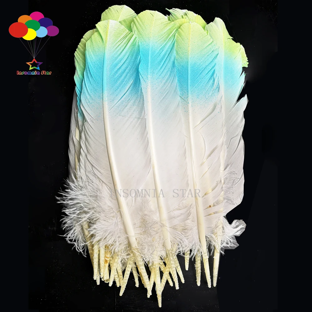 Перья индейки 50 шт. 25-30 см/10-12 дюймов три цвета зеленая синяя самодельная Карнавальная маска головной убор аксессуары для рукоделия
Перья индейки 50 шт. 25-30 см/10-12 дюймов три цвета зеленая синяя самодельная Карнавальная маска головной убор аксессуары для рукоделия