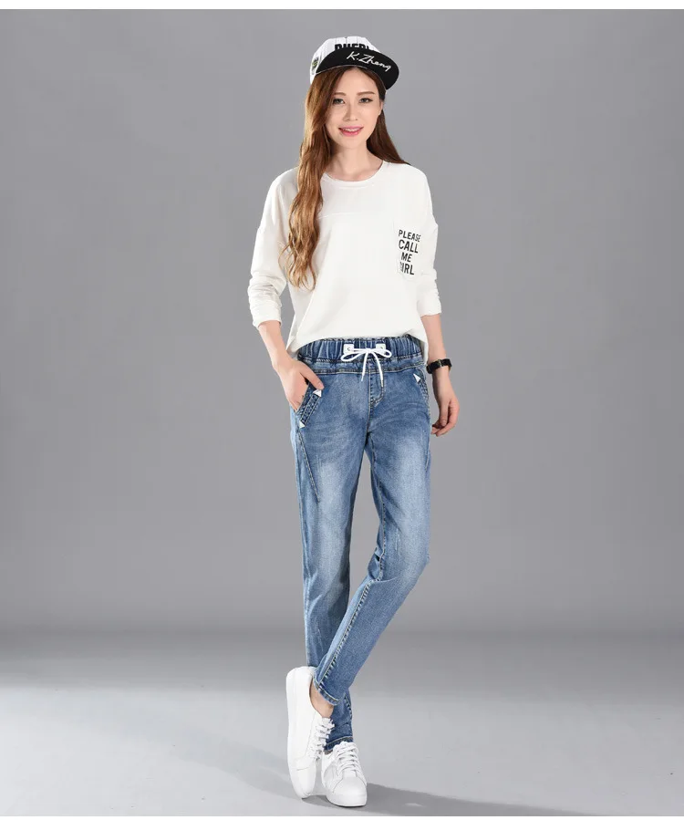 2018 Autumn Plus Size Casual Women Elastic High Waist Jeans Pencil Pant Slim Stretch Cotton Denim pant for Woman
2018 Autumn Plus Size Casual Women Elastic High Waist Jeans Pencil Pant Slim Stretch Cotton Denim pant for Woman