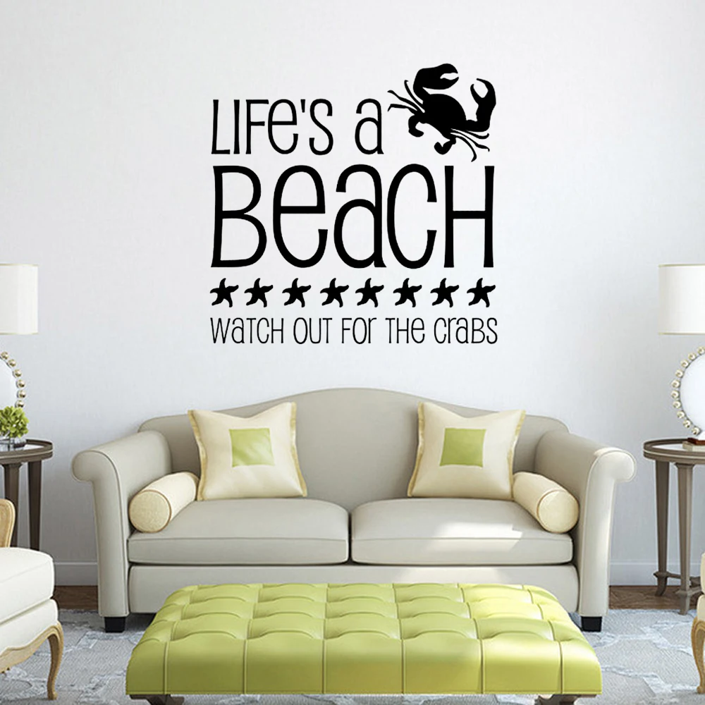 Beach Life Vinyl DIY Wall Stickers Home Decoration Living room Bedroom Wall Decals Art Murals JG2620
Beach Life Vinyl DIY Wall Stickers Home Decoration Living room Bedroom Wall Decals Art Murals JG2620
