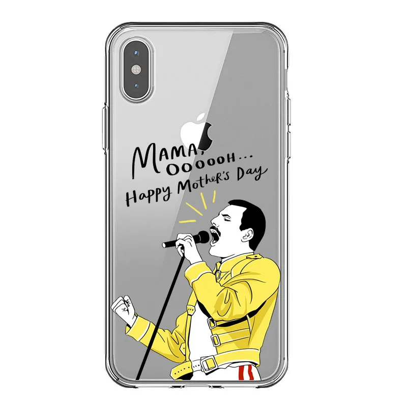 Чехол для телефона Funky Freddie Mercury Queen Pop из мягкого ТПУ iPhone 11 PRO MAX 5 5S SE 6 6S Plus 7 8 X10 XR XS