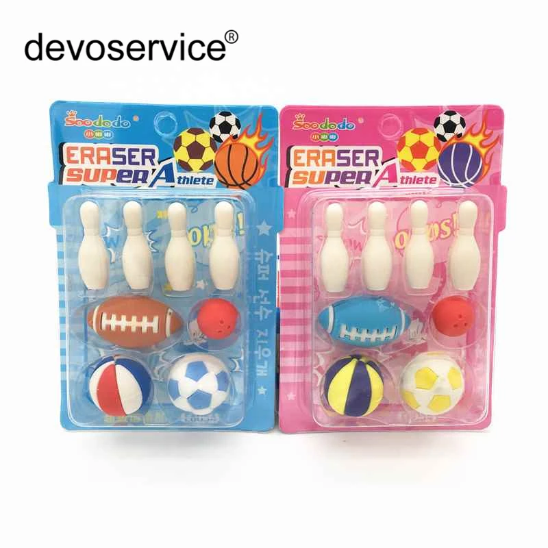 Kawaii Balls Rubber Erasers Set Novelty Bowling Pencil Eraser Rubber For Kids Gift Office School Corrective Stationery Supplies
Kawaii Balls Rubber Erasers Set Novelty Bowling Pencil Eraser Rubber For Kids Gift Office School Corrective Stationery Supplies