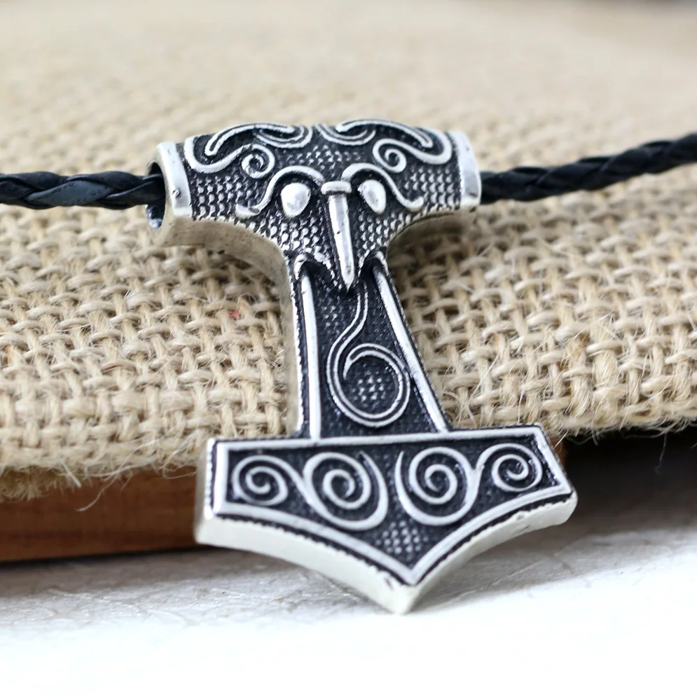 10pcs Norse Vikings Thor's Hammer Mjolnir Pendant Necklace Viking Amulet Necklace Scandinavian Norse Jewelry Mammen
10pcs Norse Vikings Thor's Hammer Mjolnir Pendant Necklace Viking Amulet Necklace Scandinavian Norse Jewelry Mammen