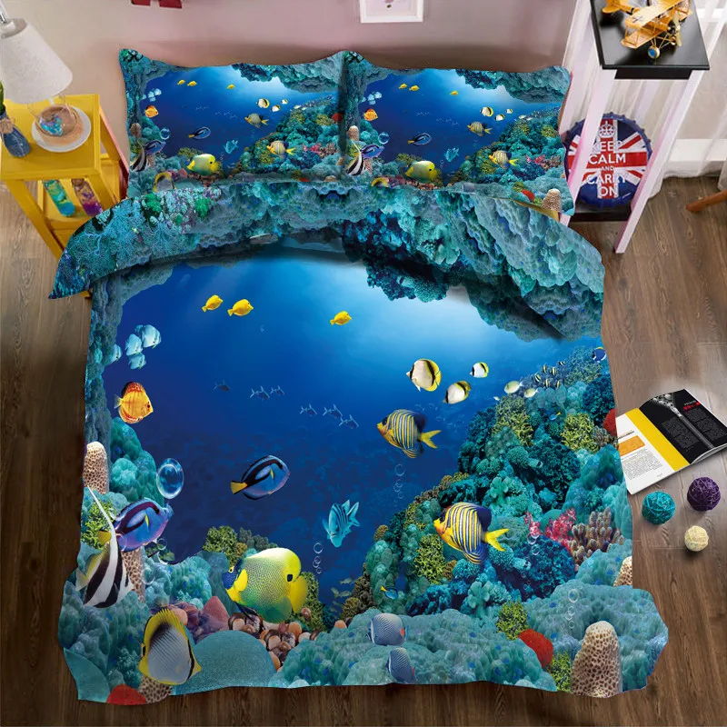 Underwater world 3D Bedding Set King Queen Size Bed Linen Duvet Cover Bed Sheet Set Pillowcases
Underwater world 3D Bedding Set King Queen Size Bed Linen Duvet Cover Bed Sheet Set Pillowcases