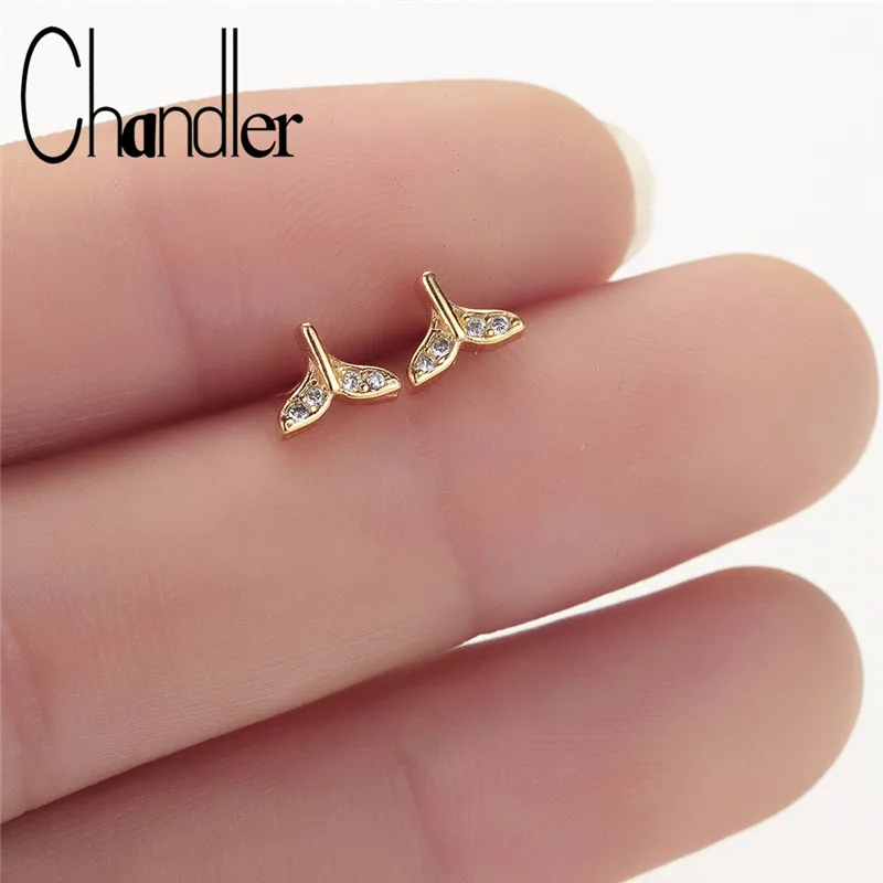 Chandler 1pair Crystal Fish Tail Earrings For Women Copper CZ Memaid Crystal Mini Studs Earring For Kids Girls Trendy Teens
Chandler 1pair Crystal Fish Tail Earrings For Women Copper CZ Memaid Crystal Mini Studs Earring For Kids Girls Trendy Teens