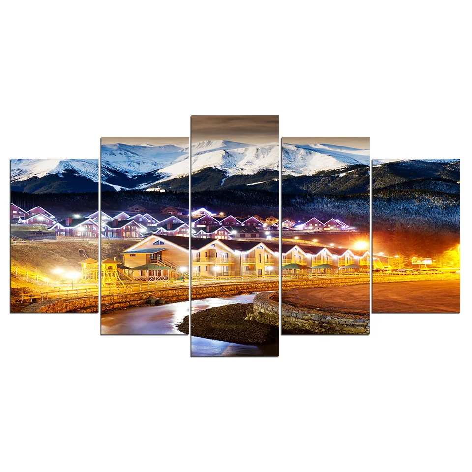 Decor Canvas Art Large Printed Modular Pictures 5 Panel Christmas Night Light Scene Painting For Living Room Wall Decor Poster
Decor Canvas Art Large Printed Modular Pictures 5 Panel Christmas Night Light Scene Painting For Living Room Wall Decor Poster
