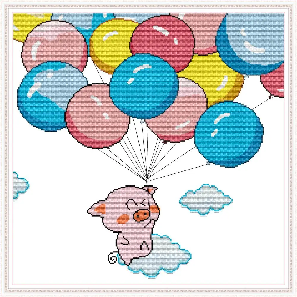 Balloon and pig cartoon home decor painting counted printed on canvas DMC 11CT 14CT kits Cross Stitch embroidery needlework Sets
Balloon and pig cartoon home decor painting counted printed on canvas DMC 11CT 14CT kits Cross Stitch embroidery needlework Sets