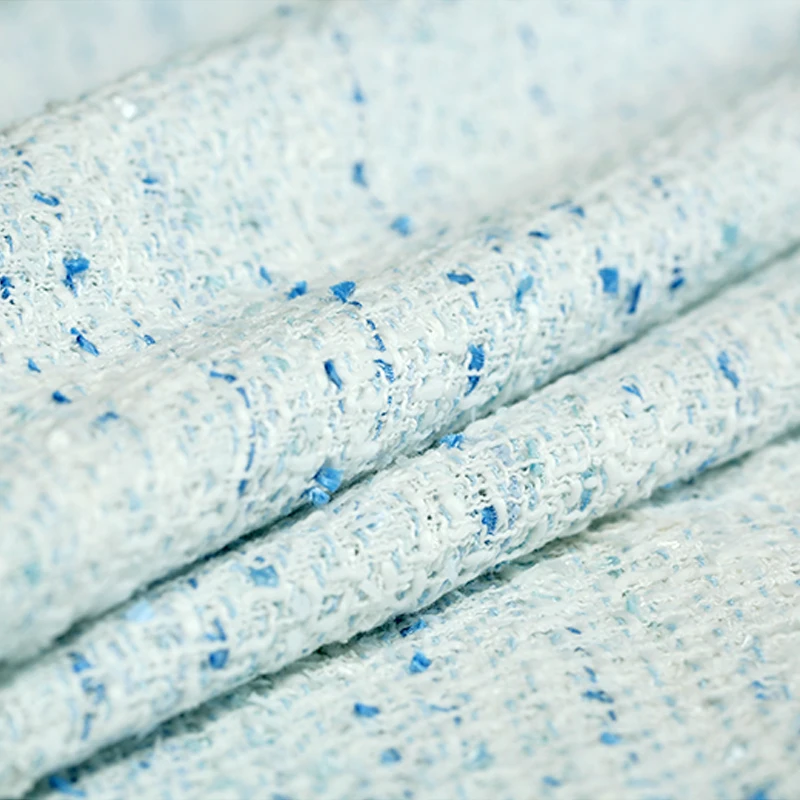 147CM Wide 350G/M Light Blue Knitted Tweed Acrylic Polyester Cotton Fabric for Autumn Spring Dress Jacket E996
147CM Wide 350G/M Light Blue Knitted Tweed Acrylic Polyester Cotton Fabric for Autumn Spring Dress Jacket E996