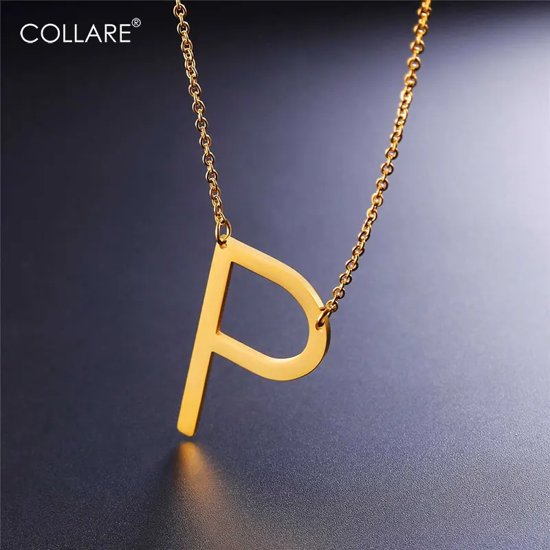 Collare Choker Necklace Gold/Black Color Stainless Steel Alfabet Initial Jewelry Statement Letter P Pendant Necklace Women N019
Collare Choker Necklace Gold/Black Color Stainless Steel Alfabet Initial Jewelry Statement Letter P Pendant Necklace Women N019