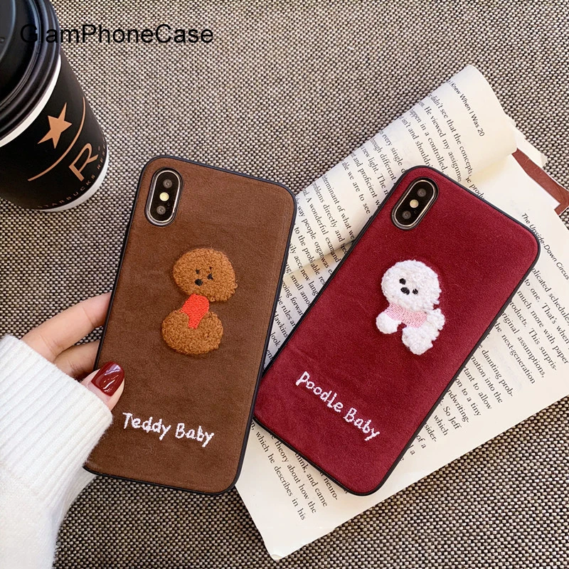GlamPhoneCase чехол для телефона с вышитой собачкой из мультфильма iphone XS Max XR 8 8plus 7 7plus 6/6S