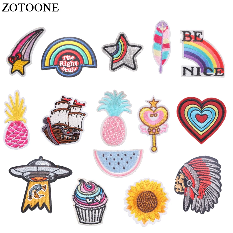 ZOTOONE Iron on UFO Flower Heart Patches for Clothing DIY Motif Stripes Clothes Stickers Pineapple Badges Stripes on Clothes
ZOTOONE Iron on UFO Flower Heart Patches for Clothing DIY Motif Stripes Clothes Stickers Pineapple Badges Stripes on Clothes