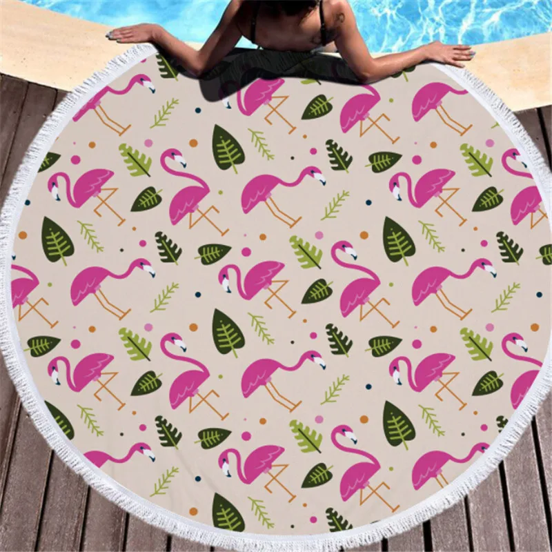 150*150cm Summer Throw Bath Towel 2018 Newest Round Sand Beach Towel Flamingo Pattern Shawl Women Tassels Swimming Sunbath Yoga
150*150cm Summer Throw Bath Towel 2018 Newest Round Sand Beach Towel Flamingo Pattern Shawl Women Tassels Swimming Sunbath Yoga