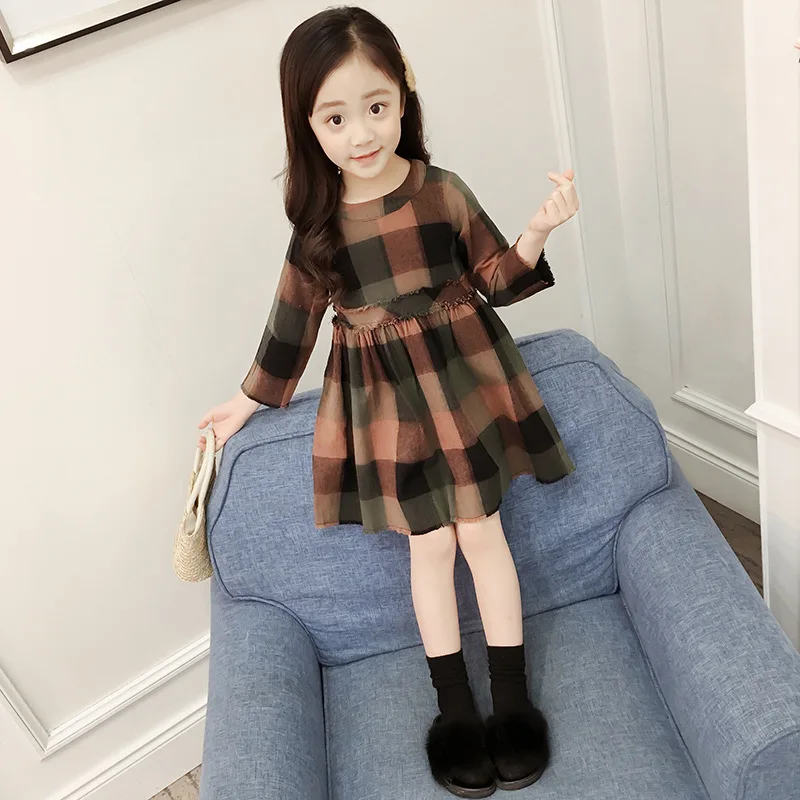 Girls Dresses Plaid Long Sleeve Dresses For Spring Children Girls Clothes Toddler Girls Kids Cotton Dress 3-15Y
Girls Dresses Plaid Long Sleeve Dresses For Spring Children Girls Clothes Toddler Girls Kids Cotton Dress 3-15Y