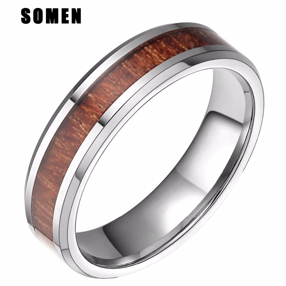 6MM Red Wood Silver Color Tungsten Carbide Ring Wedding Band Wooden Rings Men Women Fashion Jewelry anel feminino Comfort Fit
6MM Red Wood Silver Color Tungsten Carbide Ring Wedding Band Wooden Rings Men Women Fashion Jewelry anel feminino Comfort Fit
