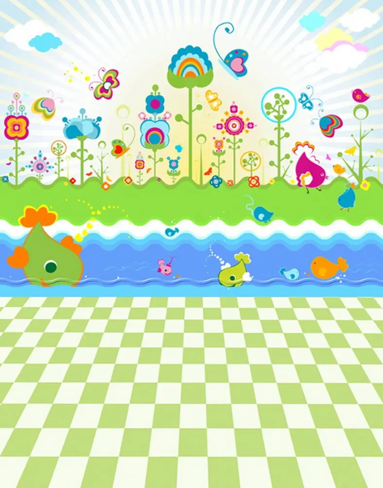 Cartoon Flowers Fish Butterfly for Children Photography Backdrops Photo Props Studio Background 5x7ft
Cartoon Flowers Fish Butterfly for Children Photography Backdrops Photo Props Studio Background 5x7ft