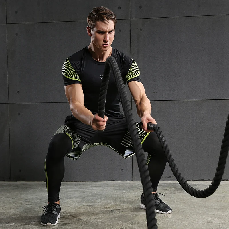 3 PCS Men's Running Sets Sports Sets Compression Shirts Leggings with Shorts Running Joggers Gym Workout Fitness Ball Games
3 PCS Men's Running Sets Sports Sets Compression Shirts Leggings with Shorts Running Joggers Gym Workout Fitness Ball Games