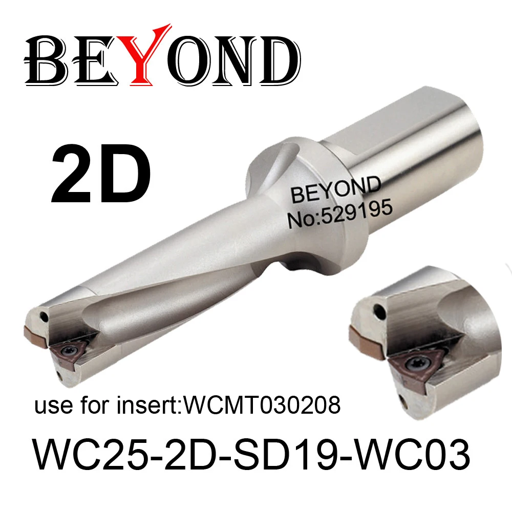 BEYOND WC 2D 19mm 19.5mm WC25-2D-SD19-WC03 SD19.5 U Drilling use Carbide Inserts WCMT WCMT030208 Drill Bit Indexable CNC Tools
BEYOND WC 2D 19mm 19.5mm WC25-2D-SD19-WC03 SD19.5 U Drilling use Carbide Inserts WCMT WCMT030208 Drill Bit Indexable CNC Tools