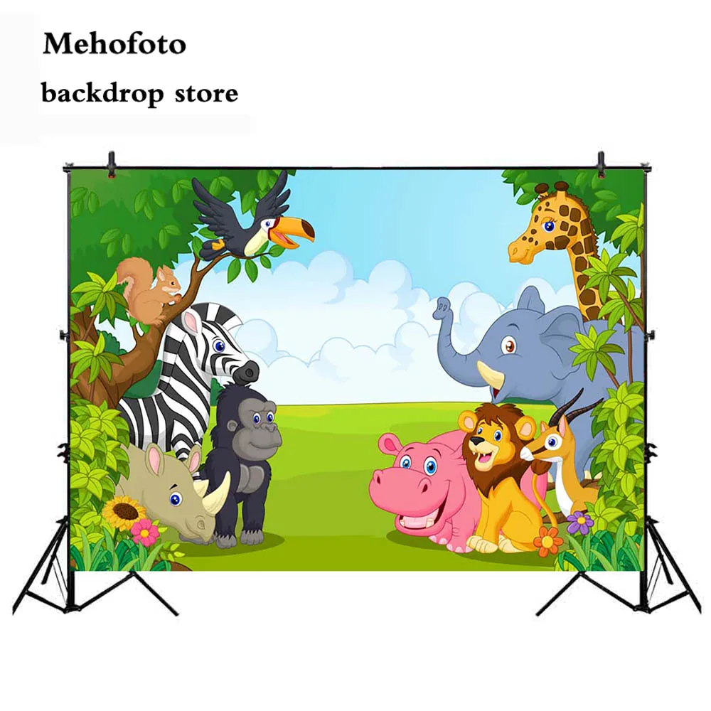 Jungle Birthday Party Backdrop Safari Theme Backgrounds Cartoon Photo Shoot Backdrops for Photography Studio 743
Jungle Birthday Party Backdrop Safari Theme Backgrounds Cartoon Photo Shoot Backdrops for Photography Studio 743