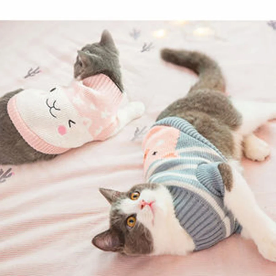 Котенком костюм свитер для кошек Рождественская одежда Костюмы домашних