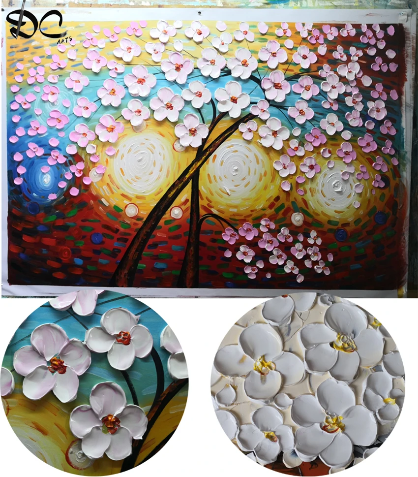 hot selling free shipping handmade 3D textured art flower painting for living room decor
hot selling free shipping handmade 3D textured art flower painting for living room decor