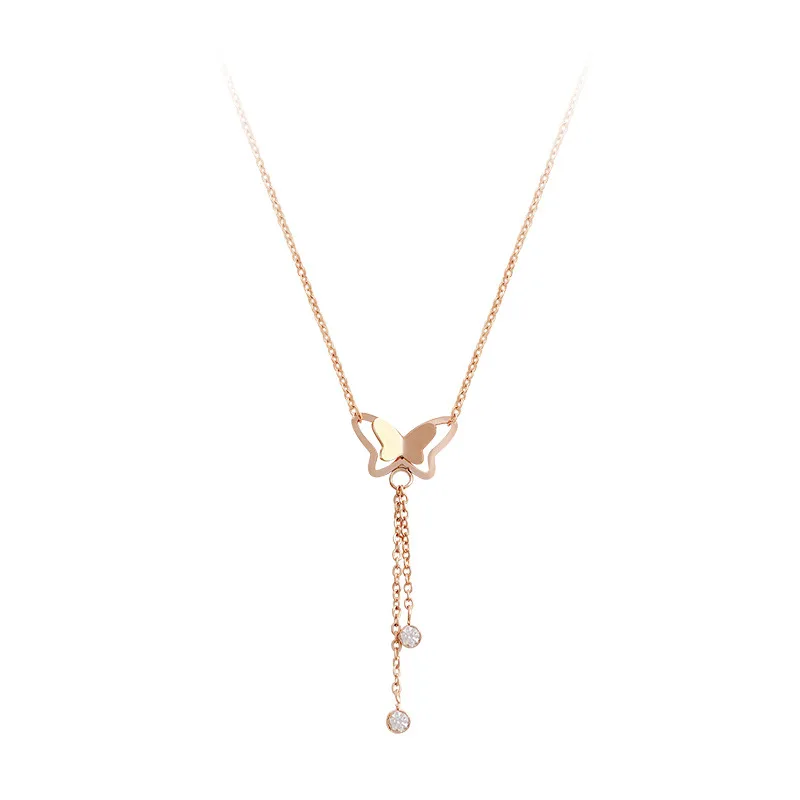 Never FADE! Titanium Stainless Steel Butterfly Pendant Necklaces Jewelry Cubic Zirconia Chain Chokers Necklace For Women Girls
Never FADE! Titanium Stainless Steel Butterfly Pendant Necklaces Jewelry Cubic Zirconia Chain Chokers Necklace For Women Girls