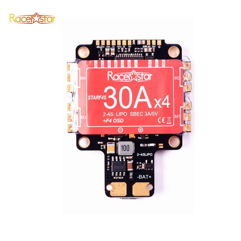 Контроллер полета Racerstar StarF4S 30A Blheli_S Dshot 4 в 1 ESC AIO F4 OSD, с датчиком тока BEC, запчасти для FPV гоночного дрона, ру
Контроллер полета Racerstar StarF4S 30A Blheli_S Dshot 4 в 1 ESC AIO F4 OSD, с датчиком тока BEC, запчасти для FPV гоночного дрона, ру