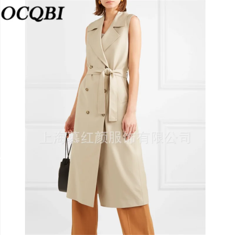 Autumn Fashion Elegant Double Breasted Vest Women Sleeveless Beige Coat Streetwear Long Vest
Autumn Fashion Elegant Double Breasted Vest Women Sleeveless Beige Coat Streetwear Long Vest