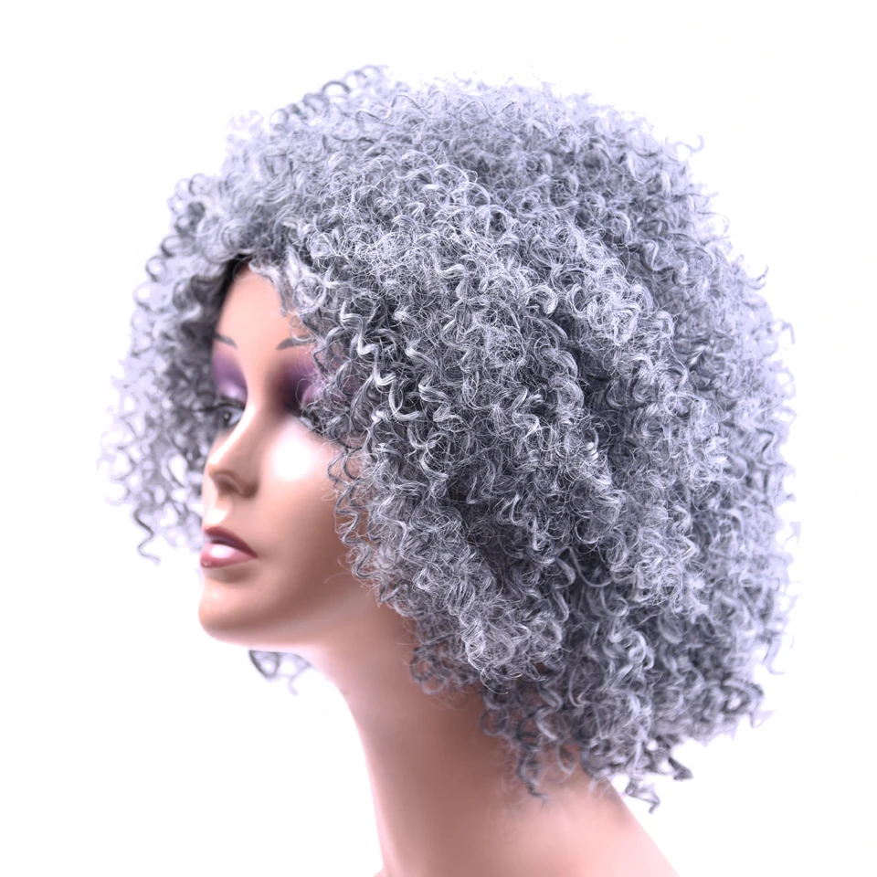 Женский парик из синтетического волокна SAMBRAID короткий афро-кудрявый для черных