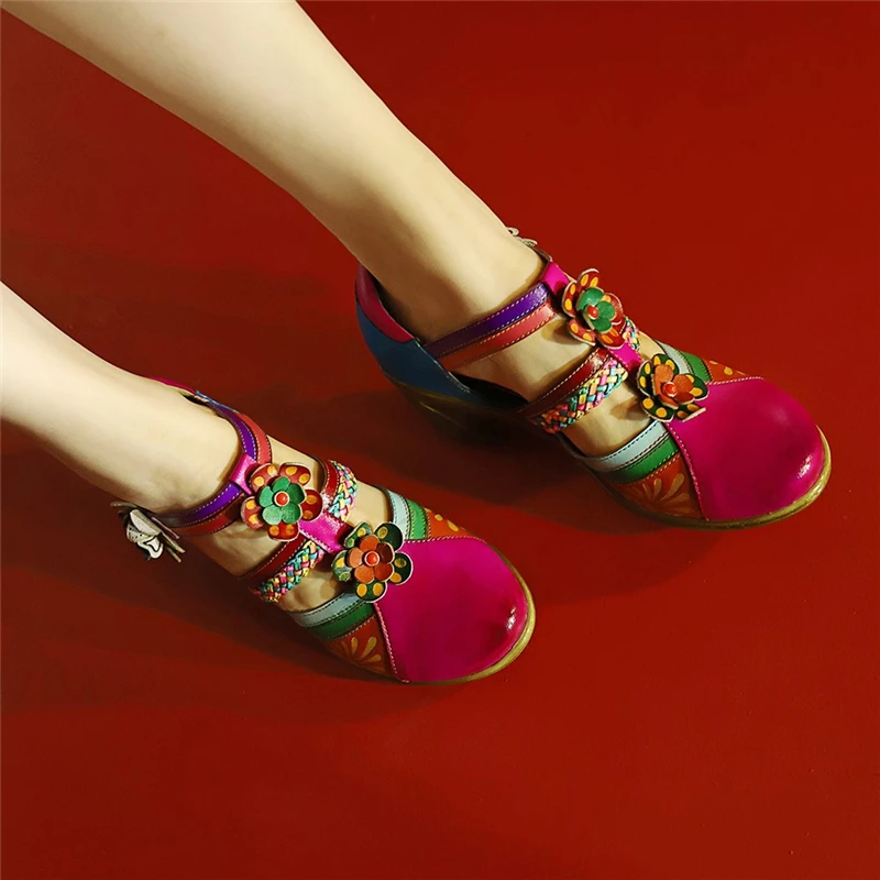 Women Genuine Leather Sandals Woman Shoes With Flower 2019 Summer Med Heel Big Size Hook&Loop New Design Free Shipping
Women Genuine Leather Sandals Woman Shoes With Flower 2019 Summer Med Heel Big Size Hook&Loop New Design Free Shipping