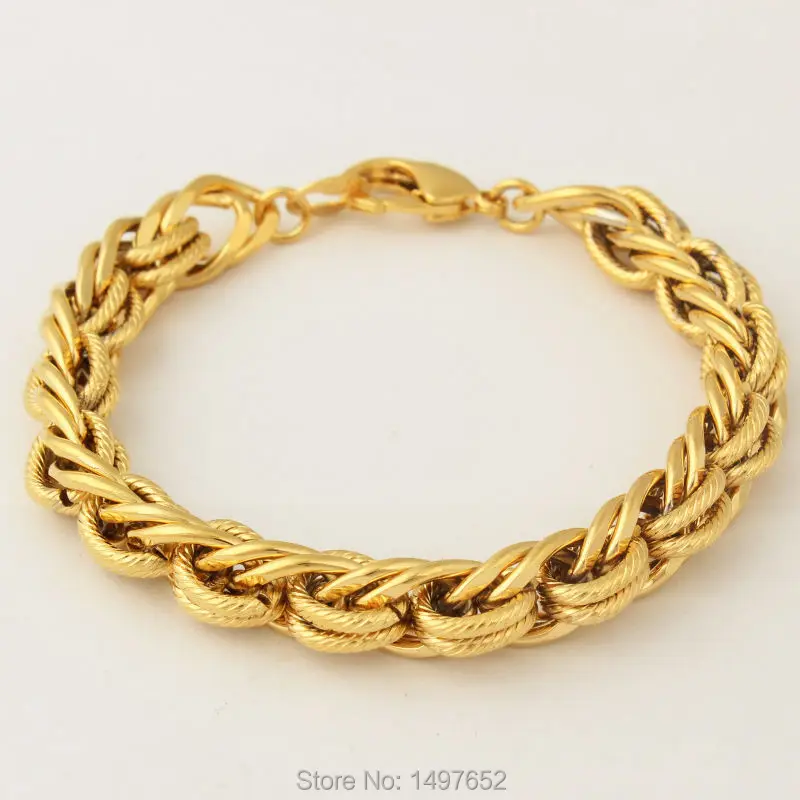 New Fashion18K Gold Color Round Chain & Link Bracelets BanglesTrendy Bracelet Jewelry Women&Men Great Gift Free shiiping
New Fashion18K Gold Color Round Chain & Link Bracelets BanglesTrendy Bracelet Jewelry Women&Men Great Gift Free shiiping