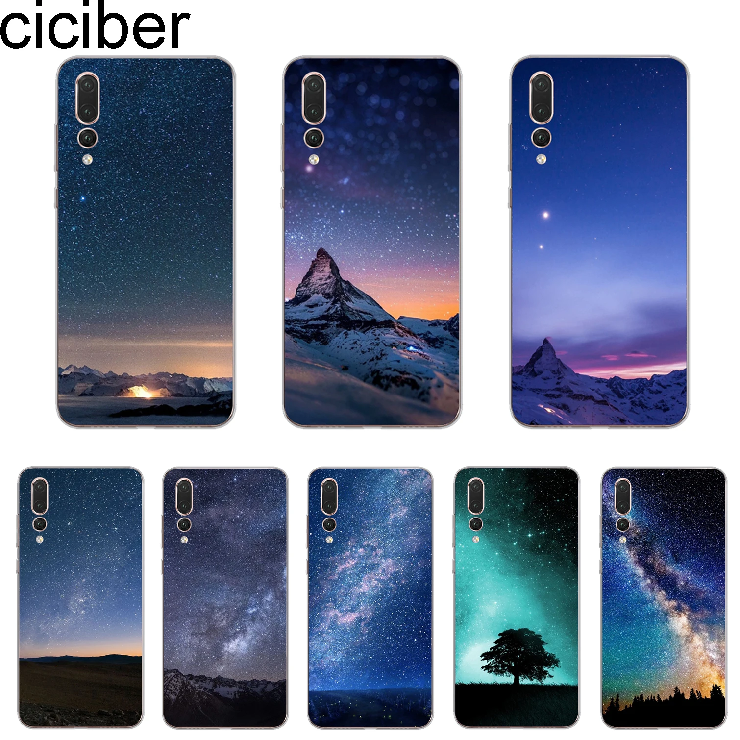 Чехол ciciber для Mate 20 10 9 Lite Pro X Huawei P20 Plus P чехлы смартфонов мягкие ТПУ северное сияние