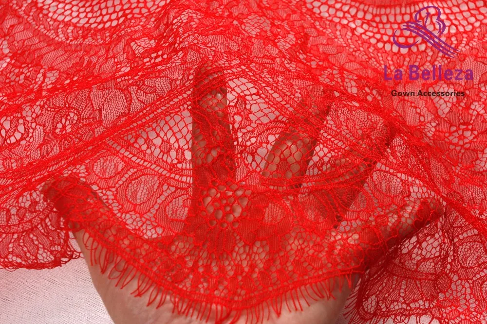 La Belleza красный/белый/черный ресниц Франция кружевной ткани невесты кружева 150x300