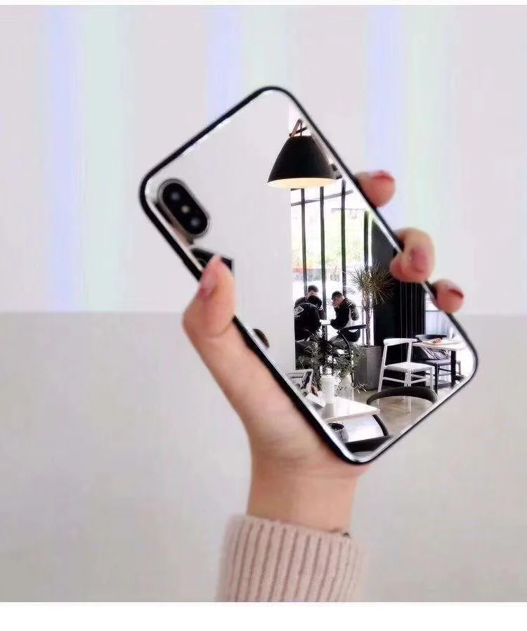 Mirror Phone Case for iPhone X XR Xs 11 12 mini Pro Max 7 8 Plus 6 6s SE Case Soft Silicone Back Cover Make Up Cosmetic Mirror
Mirror Phone Case for iPhone X XR Xs 11 12 mini Pro Max 7 8 Plus 6 6s SE Case Soft Silicone Back Cover Make Up Cosmetic Mirror