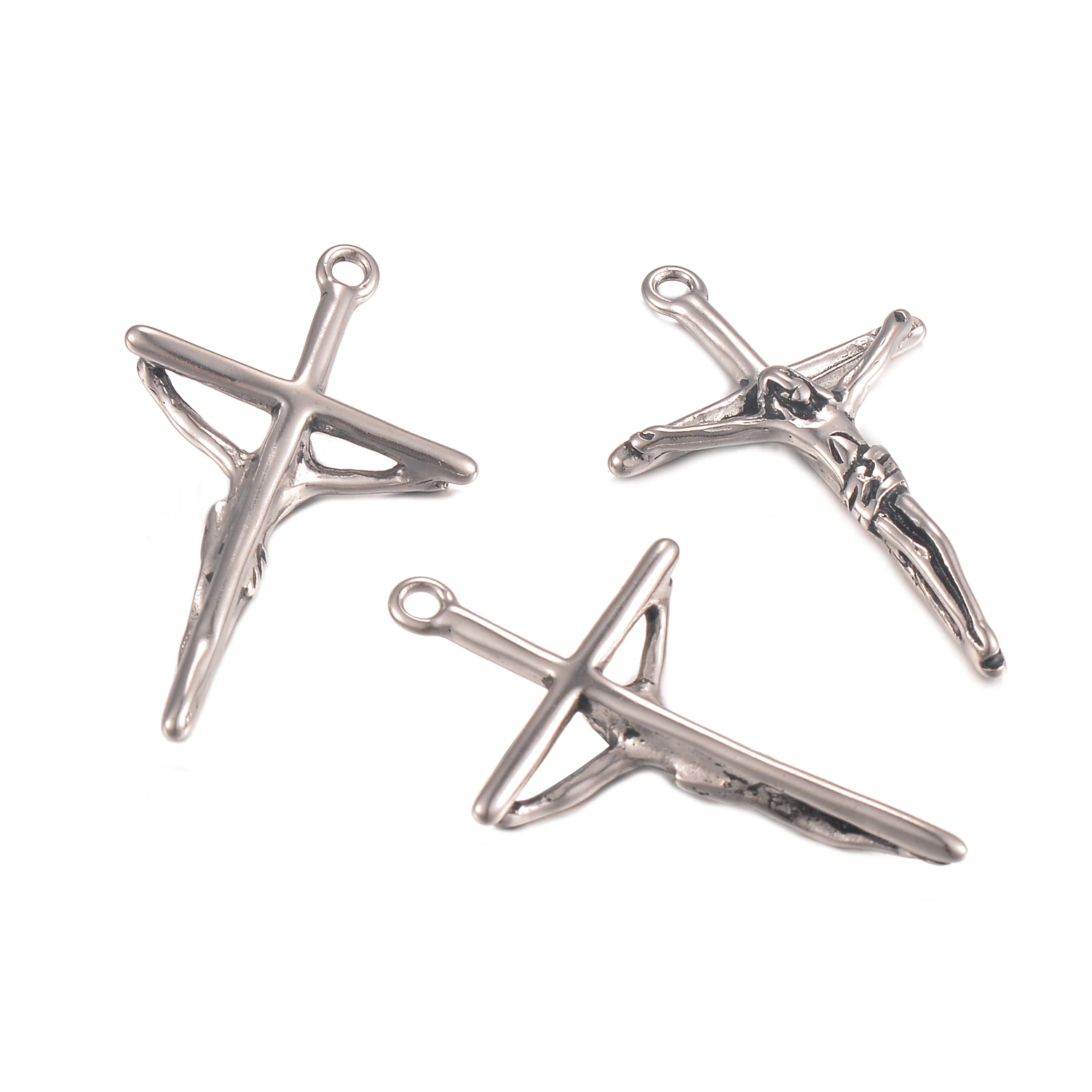3pcs Stainless Steel Cross Charms Jesus Makings DIY Bracelet Accessory Finding Not Turn Off Color,Hypoallergenic
3pcs Stainless Steel Cross Charms Jesus Makings DIY Bracelet Accessory Finding Not Turn Off Color,Hypoallergenic