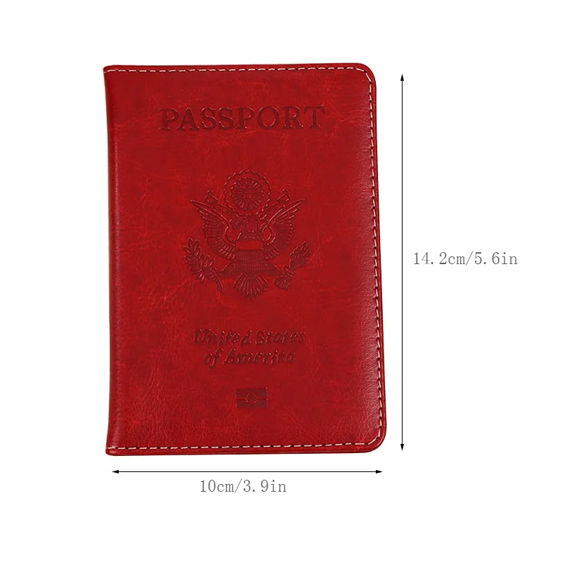 США PU кожаный чехол для паспорта Соединенные Штаты Женщины Мужчины паспорт