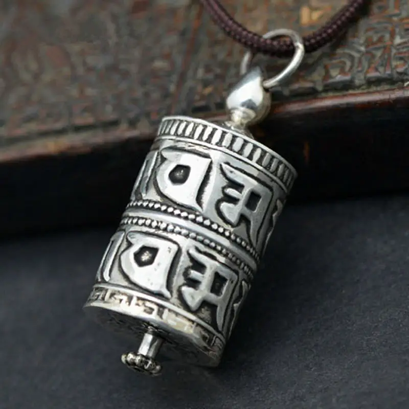 Tibetan Mantras Prayer Box Amulet Pendants Nepal 925 Sterling Silver Locket Box T9057
Tibetan Mantras Prayer Box Amulet Pendants Nepal 925 Sterling Silver Locket Box T9057