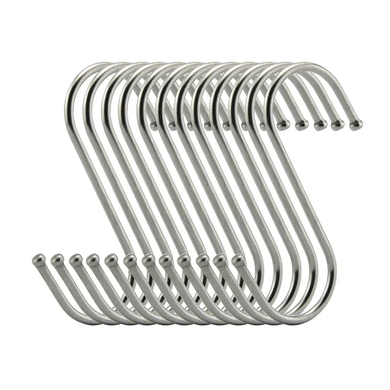 10Pcs/set Stainless Steel Round S Shaped Hooks House Kitchen Pot Pan Hanger Clothes Storage Rack Tool
10Pcs/set Stainless Steel Round S Shaped Hooks House Kitchen Pot Pan Hanger Clothes Storage Rack Tool