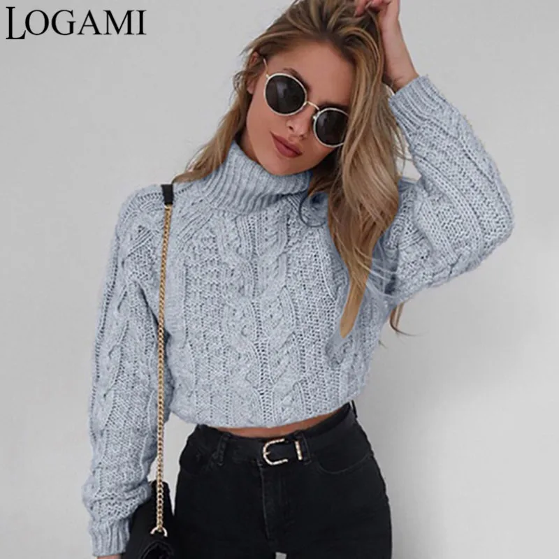 Женская водолазка LOGAMI, сезон зима-осень 2018, укороченный топ, женские короткие свитера и пуловеры
Женская водолазка LOGAMI, сезон зима-осень 2018, укороченный топ, женские короткие свитера и пуловеры