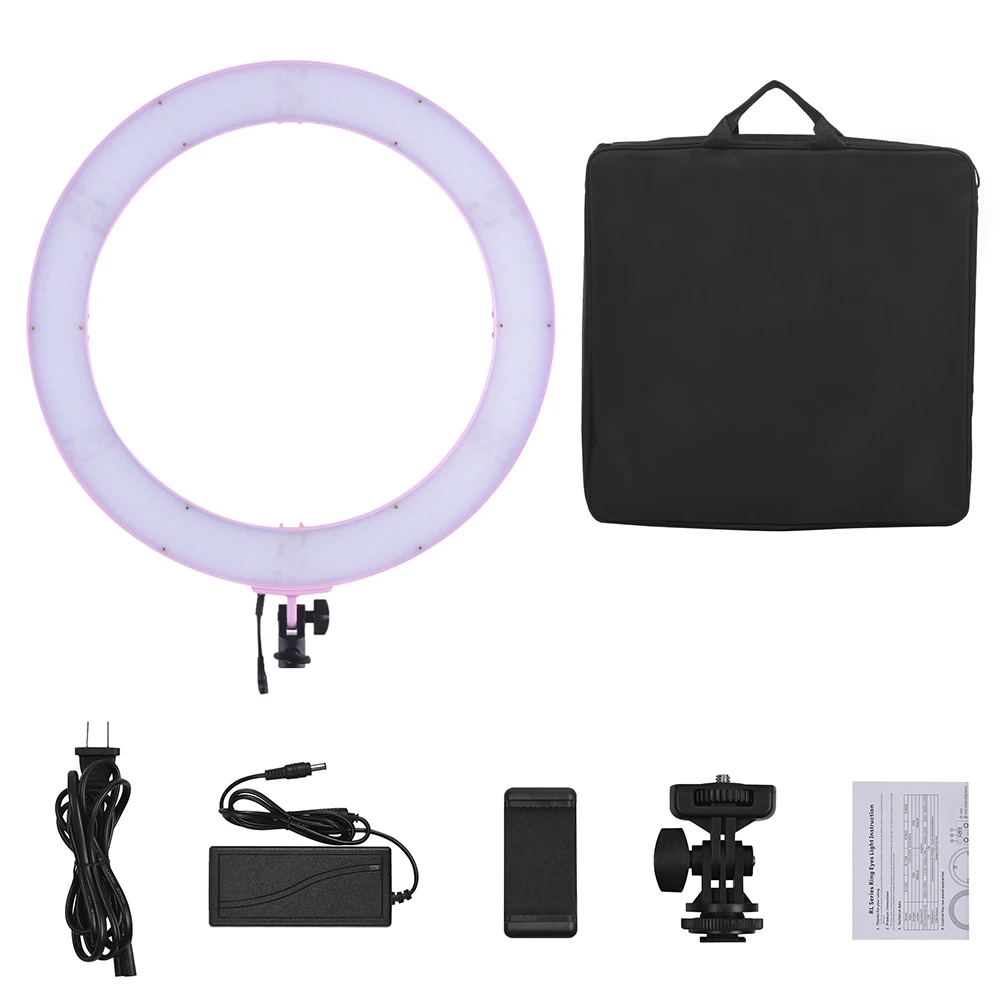 Andoer 19" 720pcs LEDs Ring Light Ringlight 3200-5600K Bi-Color LED Video Light Photography Lighting for Live Show Beauty Selfie
Andoer 19" 720pcs LEDs Ring Light Ringlight 3200-5600K Bi-Color LED Video Light Photography Lighting for Live Show Beauty Selfie