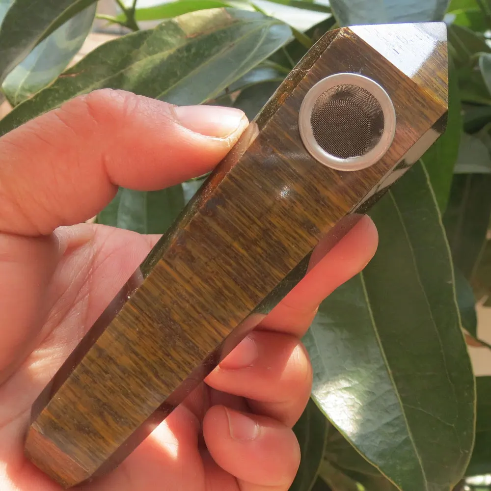 69g High Quality 100% Natural Tiger Eye Crystal Smoking Pipe Cigarette Holder Reiki Healing Treatment
69g High Quality 100% Natural Tiger Eye Crystal Smoking Pipe Cigarette Holder Reiki Healing Treatment