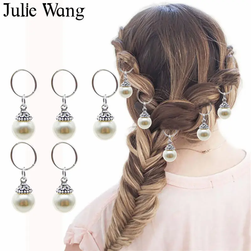 Julie Wang 5 шт. набор колец с подвеской для волос заколка повязка на голову из сплава