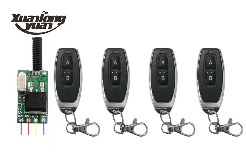 xuanlongyuan Mini remote control switch silent DC7V 9V 10V 12V 24V 36V DC7-36V receiver+ transmitter Lantern light ribbon/lamp
xuanlongyuan Mini remote control switch silent DC7V 9V 10V 12V 24V 36V DC7-36V receiver+ transmitter Lantern light ribbon/lamp