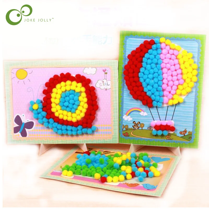Creative DIY Baby Kids Plush Ball Painting Stickers Children Educational Handmade Material Cartoon Puzzles Crafts Toys WYQ
Creative DIY Baby Kids Plush Ball Painting Stickers Children Educational Handmade Material Cartoon Puzzles Crafts Toys WYQ