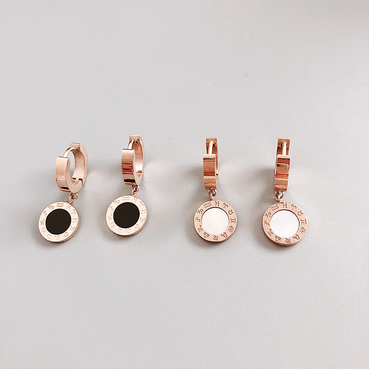 YUN RUO Fashion Personality Roman Number Shell Stud Earring Woman Rose Gold Color Titanium Steel Jewelry Birthday Gift Not Fade
YUN RUO Fashion Personality Roman Number Shell Stud Earring Woman Rose Gold Color Titanium Steel Jewelry Birthday Gift Not Fade