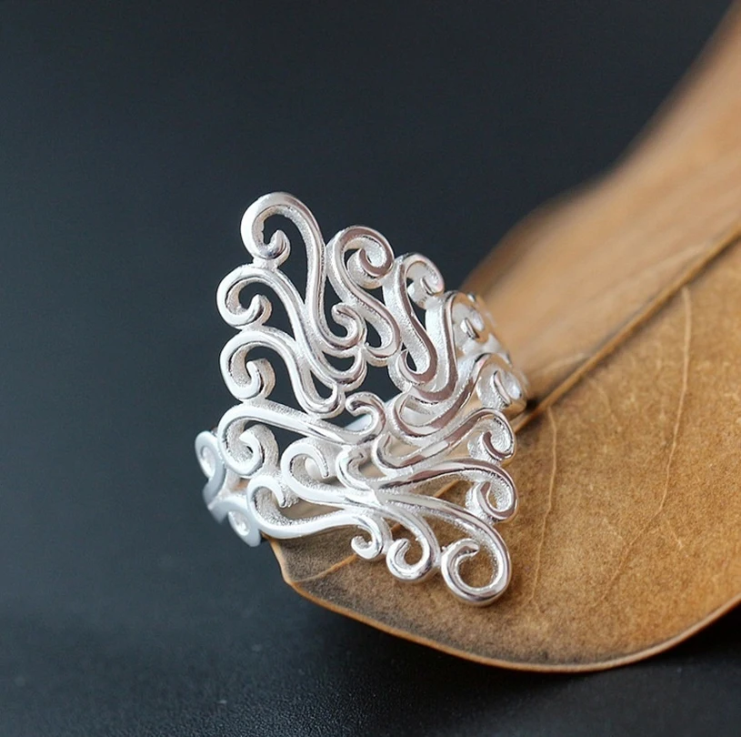 Foydjew New Hollowed Rings Female Carved Pattern Ring European American Exaggerated Popular S925 Silver Jewelry Wholesale
Foydjew New Hollowed Rings Female Carved Pattern Ring European American Exaggerated Popular S925 Silver Jewelry Wholesale