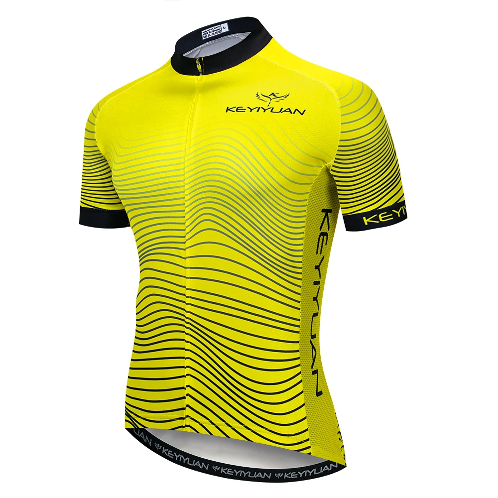 Keyiyuan new Jersey Black and yellow lines Breathable spring and summer men's road cycling short-sleeved shirt
Keyiyuan new Jersey Black and yellow lines Breathable spring and summer men's road cycling short-sleeved shirt