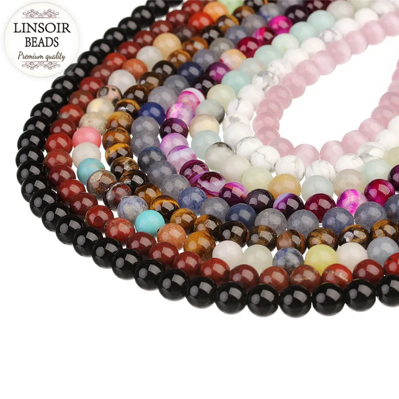 LINSOIR 40cm/strand 4 6 8 10 mm Round Natural Stone Beads For Jewelry Making Tiger Eye Loose Spacer Beads Fit Necklace Berloque
LINSOIR 40cm/strand 4 6 8 10 mm Round Natural Stone Beads For Jewelry Making Tiger Eye Loose Spacer Beads Fit Necklace Berloque