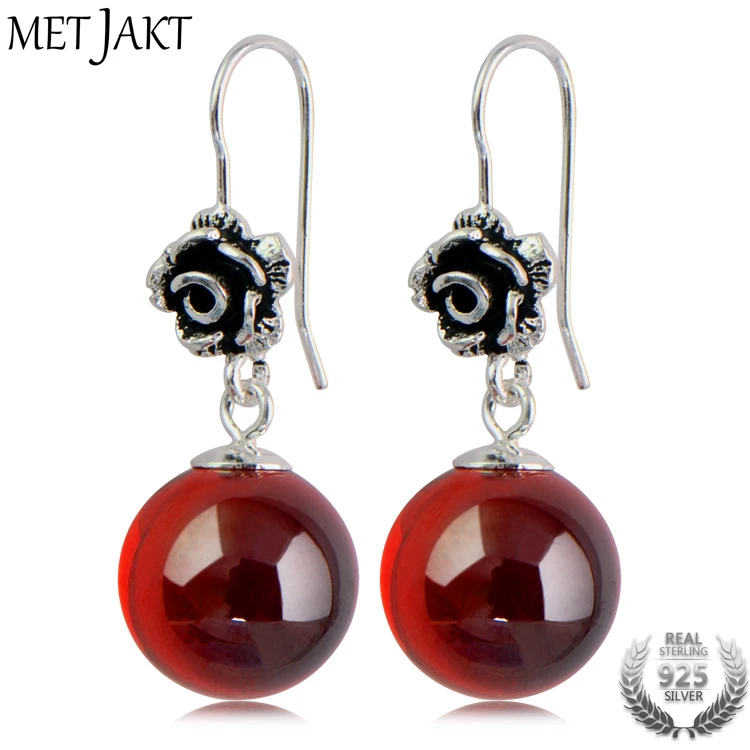 MetJakt Natural Garnet Drop Earrings Solid 925 Sterling Silver Vintage Beautiful Rose Earrings for Women's Fine Jewelry
MetJakt Natural Garnet Drop Earrings Solid 925 Sterling Silver Vintage Beautiful Rose Earrings for Women's Fine Jewelry