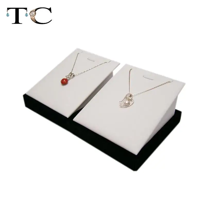 High Quality Fashion Necklace Pendant Holder Case Wooden Jewelry Display in White PU with Black Velvet Free Shipping
High Quality Fashion Necklace Pendant Holder Case Wooden Jewelry Display in White PU with Black Velvet Free Shipping