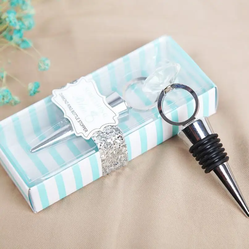 Party Favors For Guest Crystal Diamond Ring Wine Bottle Stopper For Wedding Favors Gifts LX1405
Party Favors For Guest Crystal Diamond Ring Wine Bottle Stopper For Wedding Favors Gifts LX1405
